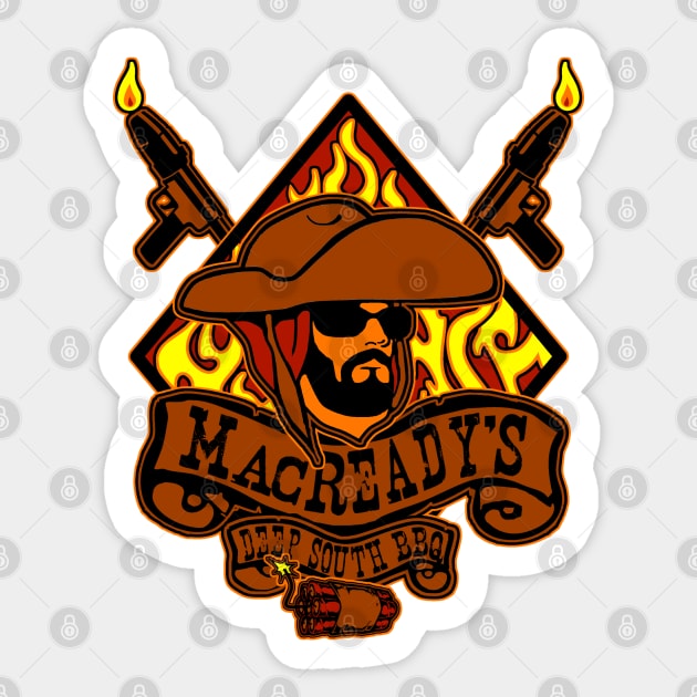 MacReady's BBQ Sticker by AngryMongoAff